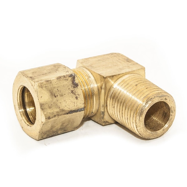 #69 3/8 Inch X 1/2 Inch Lead-Free Brass Compression MIP Elbow